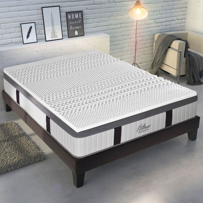 Surmatelas Mémoire NUAGE Couleur blanc <span itemprop=