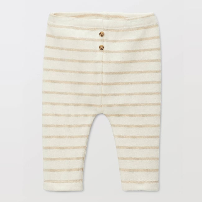 Legging rayé en maille calisson <span itemprop=