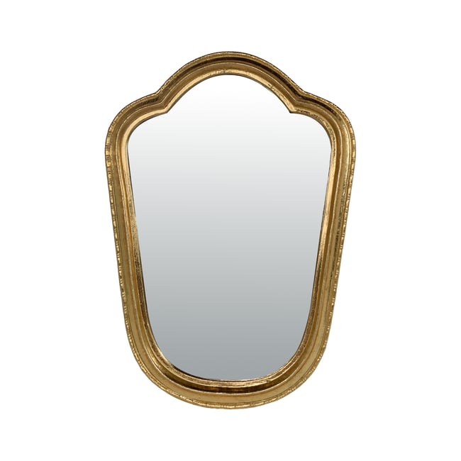 Petit miroir 21.9x26cm Couleur or <span itemprop=