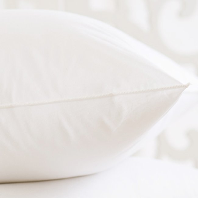 Sous-taie d'oreiller molleton en coton gratté 220gr/m², SÉRÉNITÉ blanc <span itemprop=