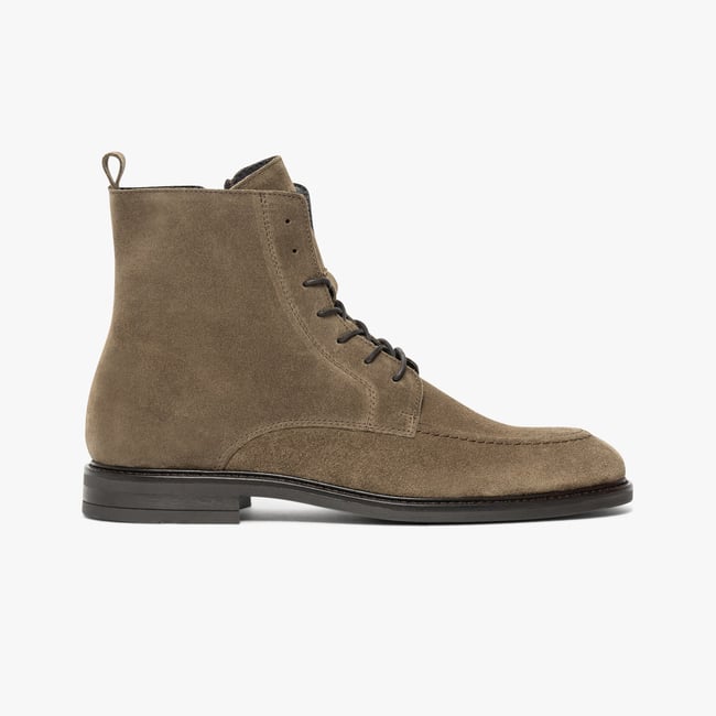 Boots en cuir MATIS jaune animal <span itemprop=