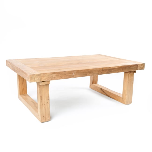 Table basse en bois de teck récupéré RECLAIMED TEAK Couleur beige <span itemprop=