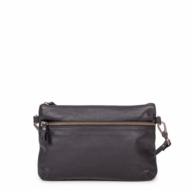 Sac à bandoulière en cuir VICKY noir <span itemprop=