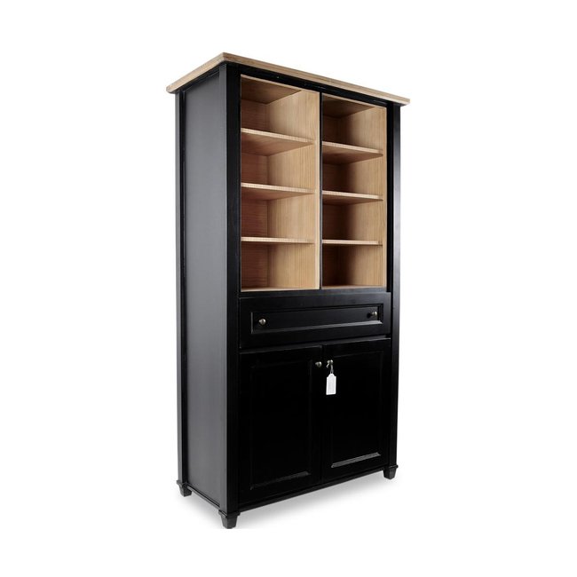 Vaisselier 1 tiroir - IDÉLINE Couleur noir <span itemprop=