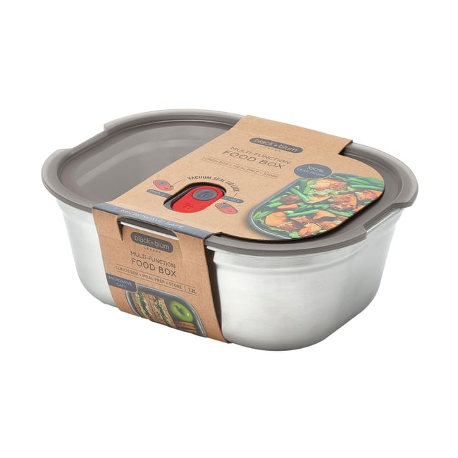 Boite repas 3 en 1 taille l en acier inoxydable micro ondable - BLACK + BLUM