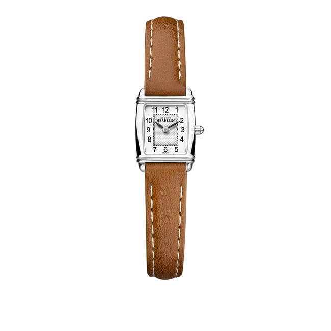 Montre Analogique  ART DÉCO argenté argenté marron <span itemprop=
