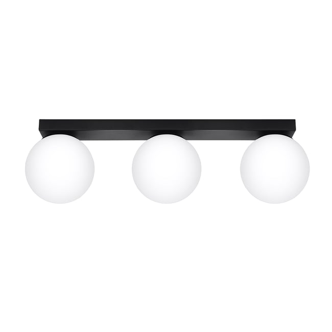 Plafonnier Acier Noir G9 3 Yoli Couleur noir <span itemprop=