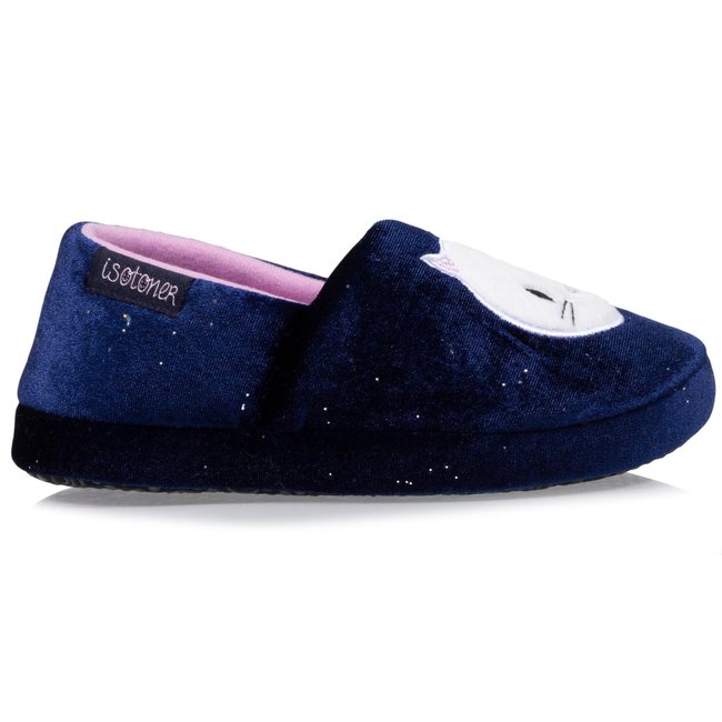 Chaussons extra-light ultra confortables et légères, semelle à picots antidérapants bleu <span itemprop=