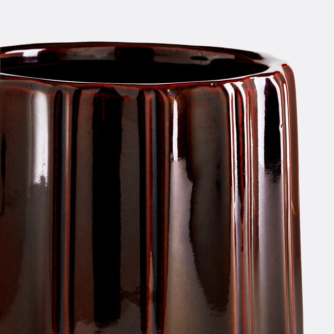 Cache-Pot Céramique Élégant Keramiek 25 Cm Marron – Style Scandinave Tendance Pour Plantes D'Intérieur