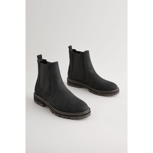 Bottines Next En Cuir Noir - Taille UK 6.5 / EU 40 - Talon 3 Pouces - Triple Boucle - Occasion Bon état