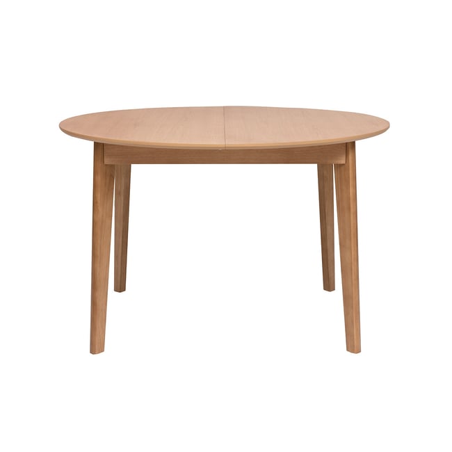 Table à manger ronde extensible avec rallonges intégrées en bois clair chêne L120-150 cm ANSEL - MILIBOO