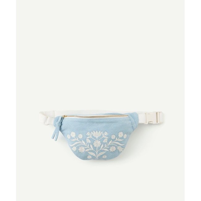 Marsupio con zip blu denim TAPE A L'OEIL
