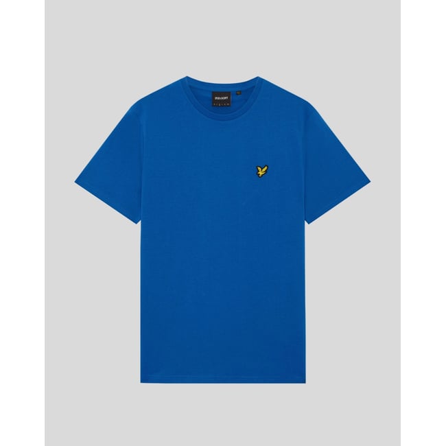 T-shirt en coton col rond bleu clair <span itemprop=