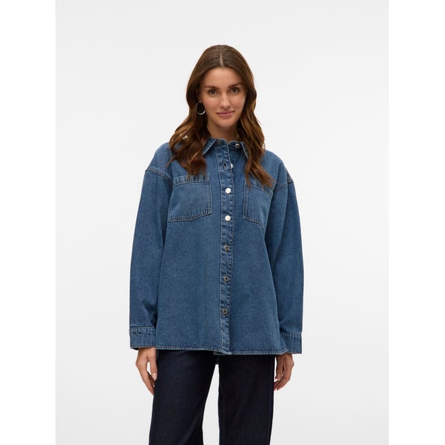 Chemise En Denim medium blue denim <span itemprop=