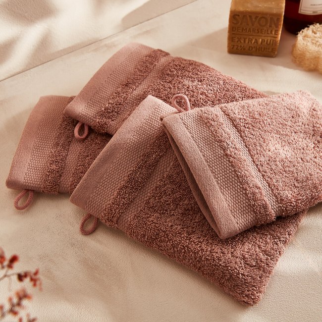 Confezione da 4 guanti da toilette cotone pettinato 600g/m2, K - LA REDOUTE INTERIEURS