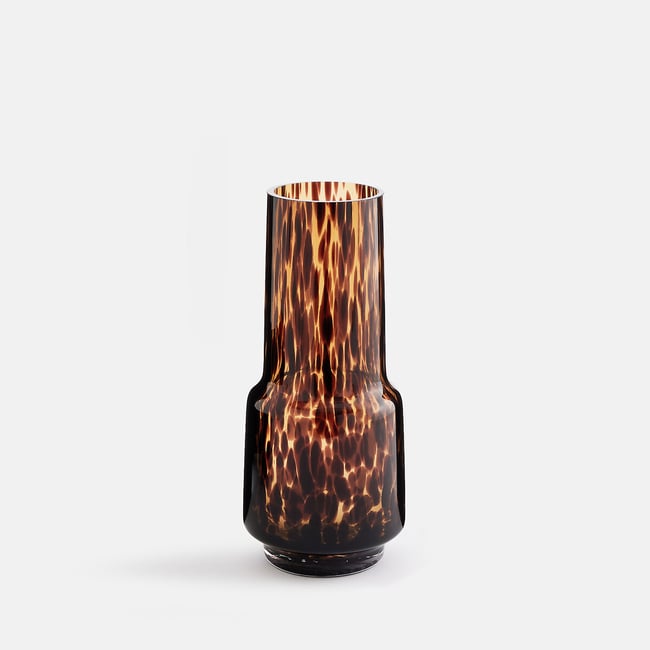 Vase en verre ambré, hauteur 28 cm, FAUVITA Couleur marron <span itemprop=