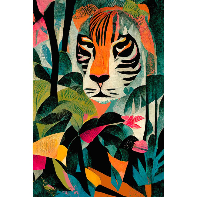 Tableau jungle tigrou - HEXOA