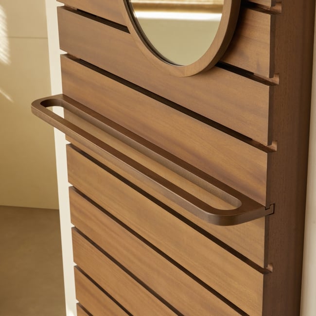 Porte-serviette en Acajou massif, ARTHUR Couleur marron <span itemprop=