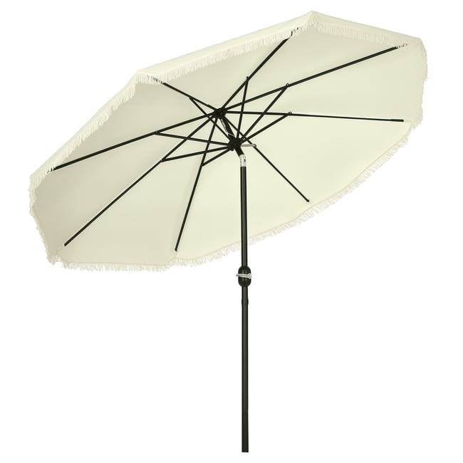 Parasol de terrasse Polyester Crème crème <span itemprop=