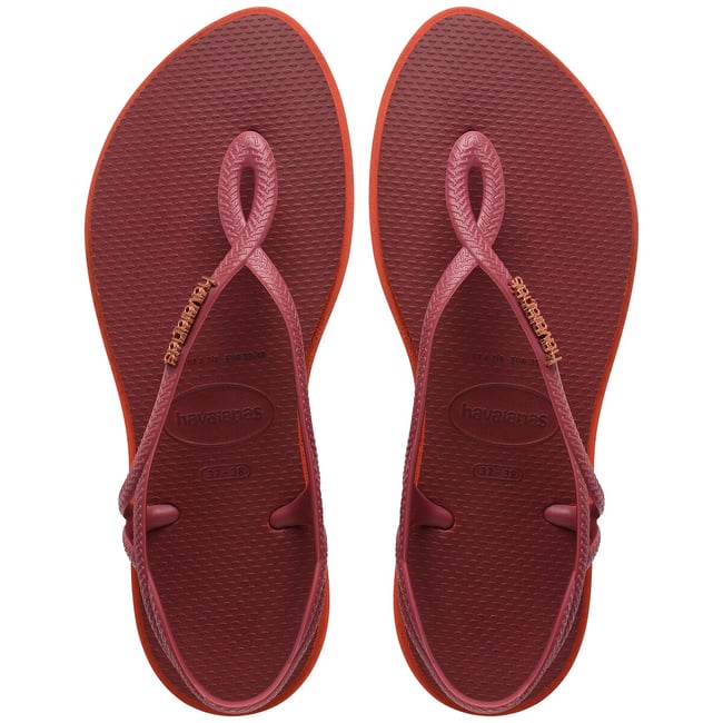 Sandales entre-doigts Luna Point bordeaux <span itemprop=
