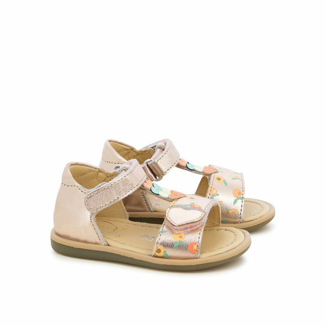 Sandales Tity Xoxo rose métallisé <span itemprop=