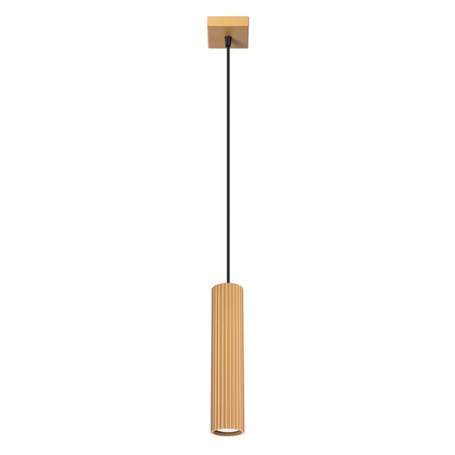 Suspension Aluminium Doré GU10 1 Karbon Couleur jaune <span itemprop=
