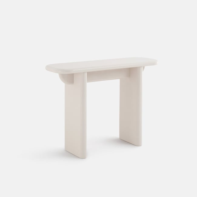 Consola lacada, 110 cm de largo, MARVELA crudo <span itemprop=