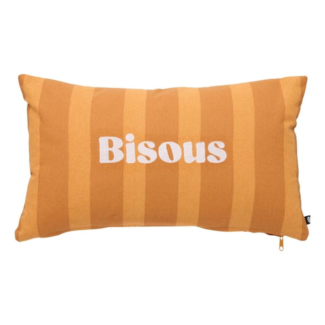 Coussin rectangulaire BICHETTE ocre <span itemprop=