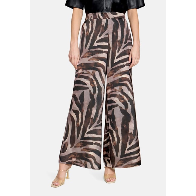 Pantalon Marlene à imprimé animalier brown/cream <span itemprop=