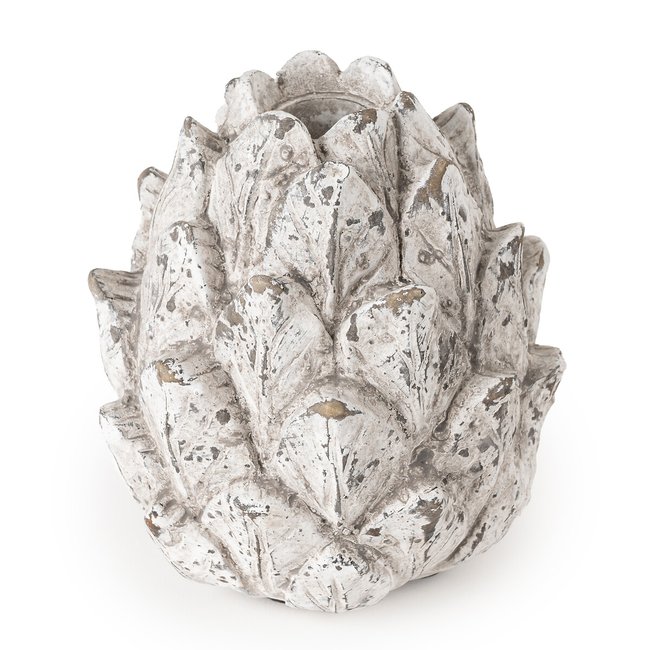 Artichoke Candleholder, raw linen, SO'HOME