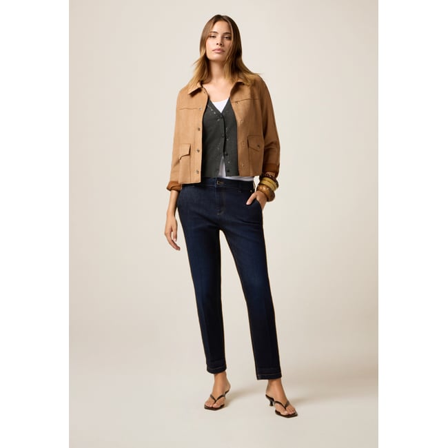 Jean chino bleu rinçage bleu <span itemprop=