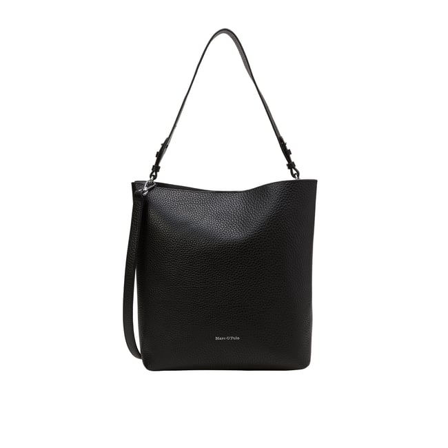 Hobo Bag moyen avec un grand compartiment central zippé noir <span itemprop=