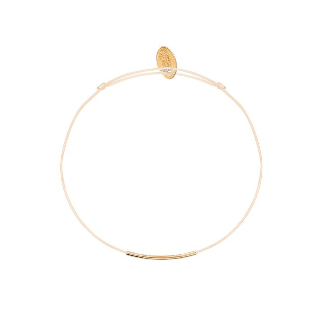 Cordon fineline beige doré <span itemprop=