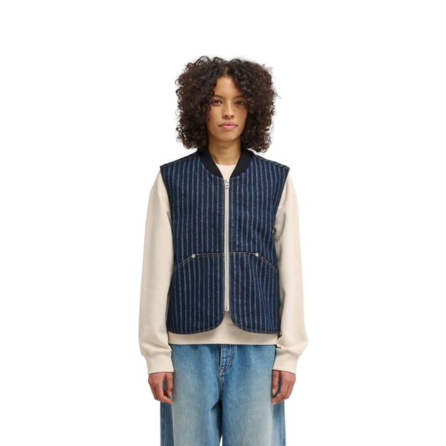 Gilet CHORE HERRINGBONE DENIM bleu herringbone denim <span itemprop=
