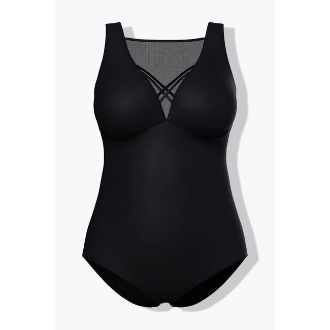 Maillot de bain avec bonnets souples noir <span itemprop=
