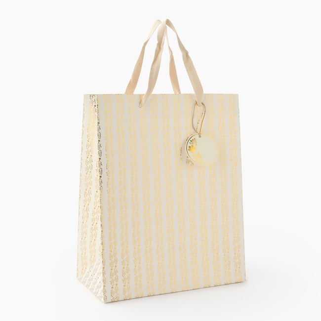 Sac cadeau ecru <span itemprop=