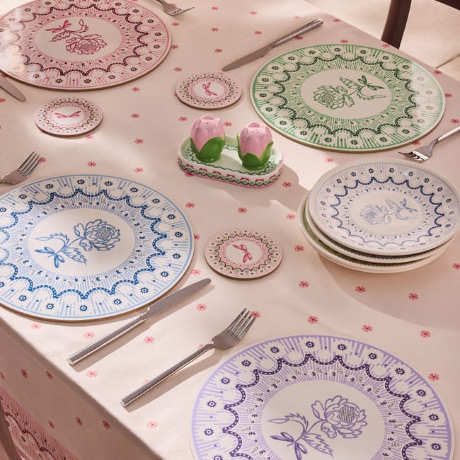 Set of 4 Spitalfields Silk Assorted Placemats, multi-coloured, CATH KIDSTON