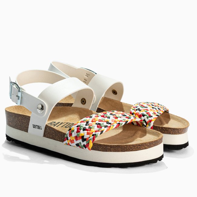 Sandales ALMERIA à plateforme pour femme multicouleur <span itemprop=