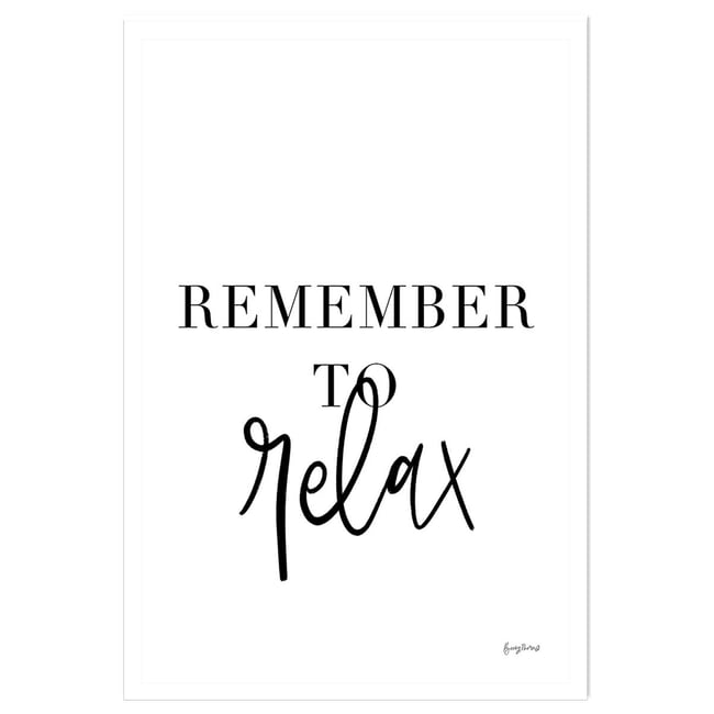 Poster remember to relax - HEXOA