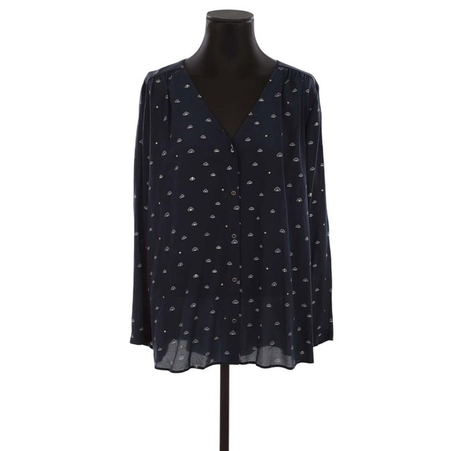 Blouse en soie - Très Bon État bleu <span itemprop=