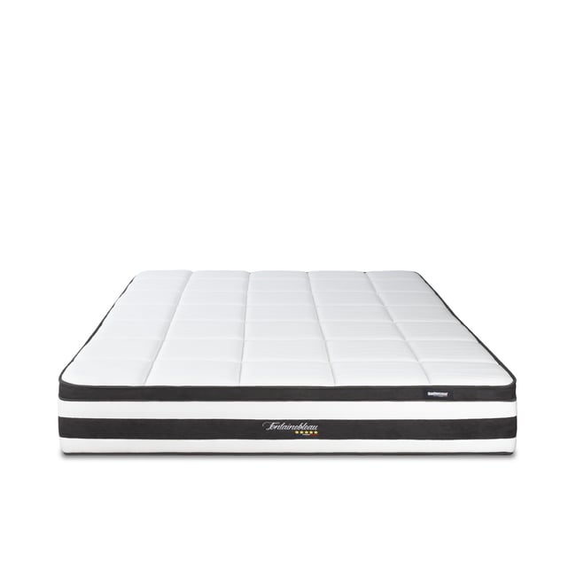 Matelas Ressorts ensachés Fontainebleau 140x190 cm Accueil Mémoire de forme Couleur blanc <span itemprop=