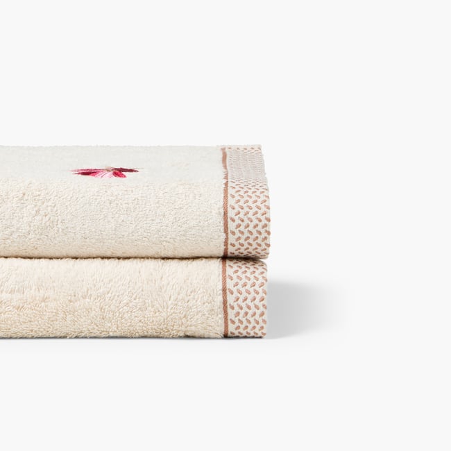 Drap de bain coton et viscose de bambou SOLARA - CARRE BLANC