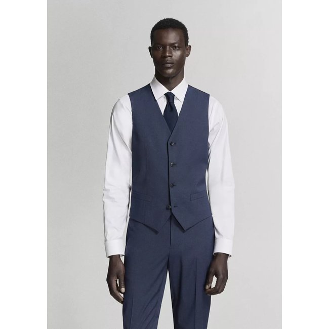 Gilet de costume Paris slim fit bleu encre <span itemprop=