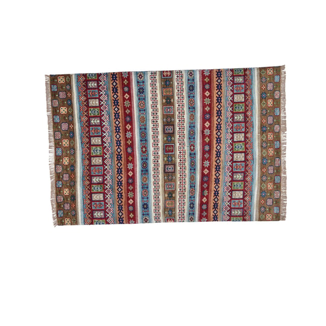 Tapis en laine vierge noué à la main Couleur multicolor <span itemprop=