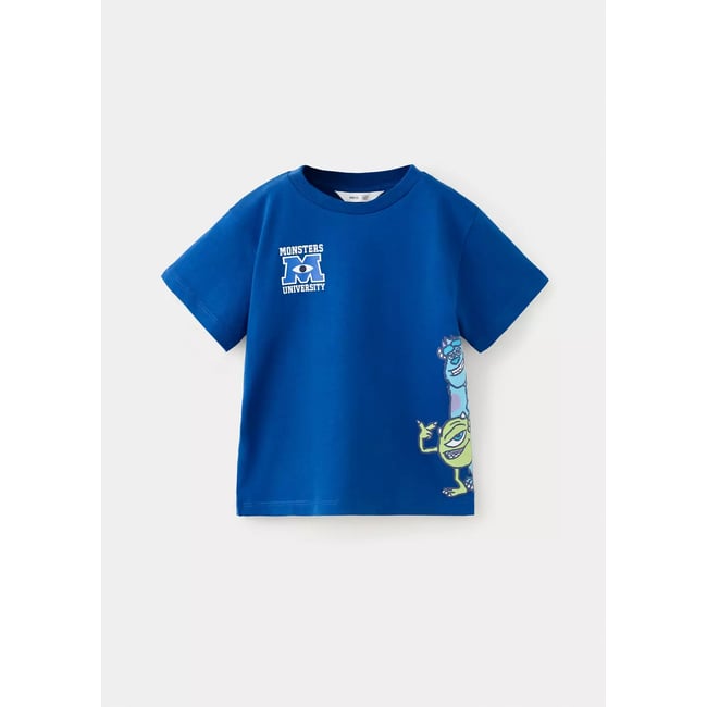 T-shirt 100 % coton Monstres S.A. bleu marine <span itemprop=
