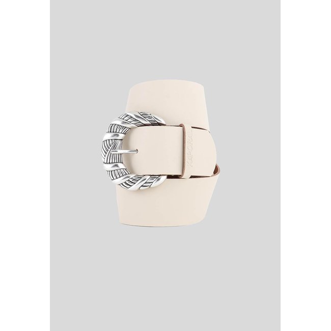 Ceinture En Cuir  Croute De Cuir LOANE beige <span itemprop=