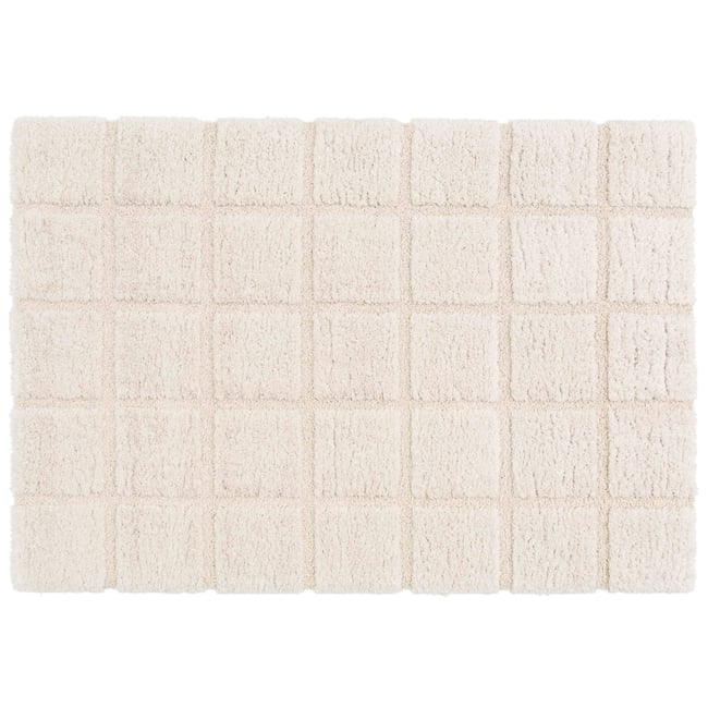 Tapis shaggy en polyester recyclé, CHESSY Couleur blanc <span itemprop=