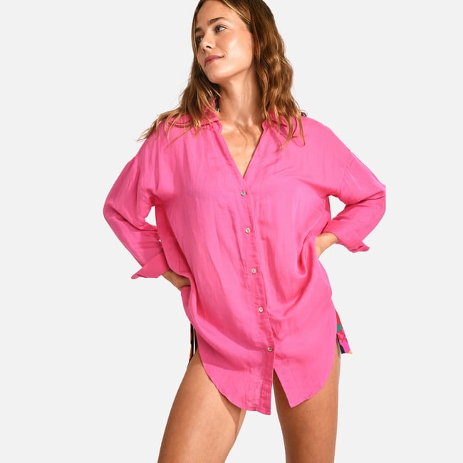 Chemise Amandine - ALAGOA rose <span itemprop=