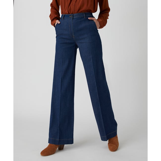 Pantalon Large En Tencel Bleu - Taille 42, Neuf Avec étiquettes, Marque Nice Things