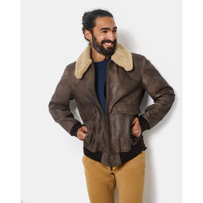 Veste en cuir PILOT CUIR v002230 <span itemprop=